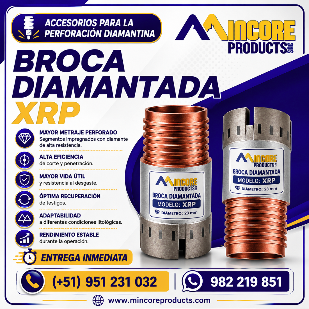 BROCA DIAMANTADA XRP PARA PERFORACIÓN DIAMANTINA
