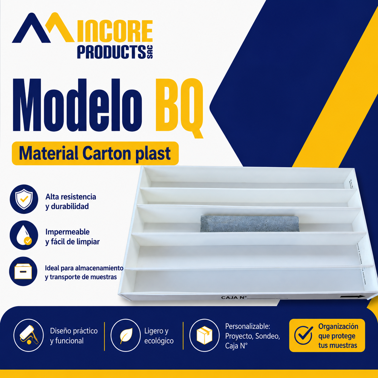 Caja porta testigos BQ - Cartón Plast