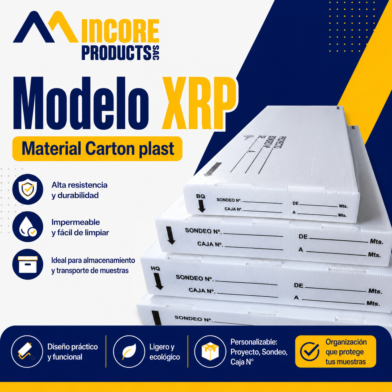 Caja porta testigos XRP - Cartón Plast