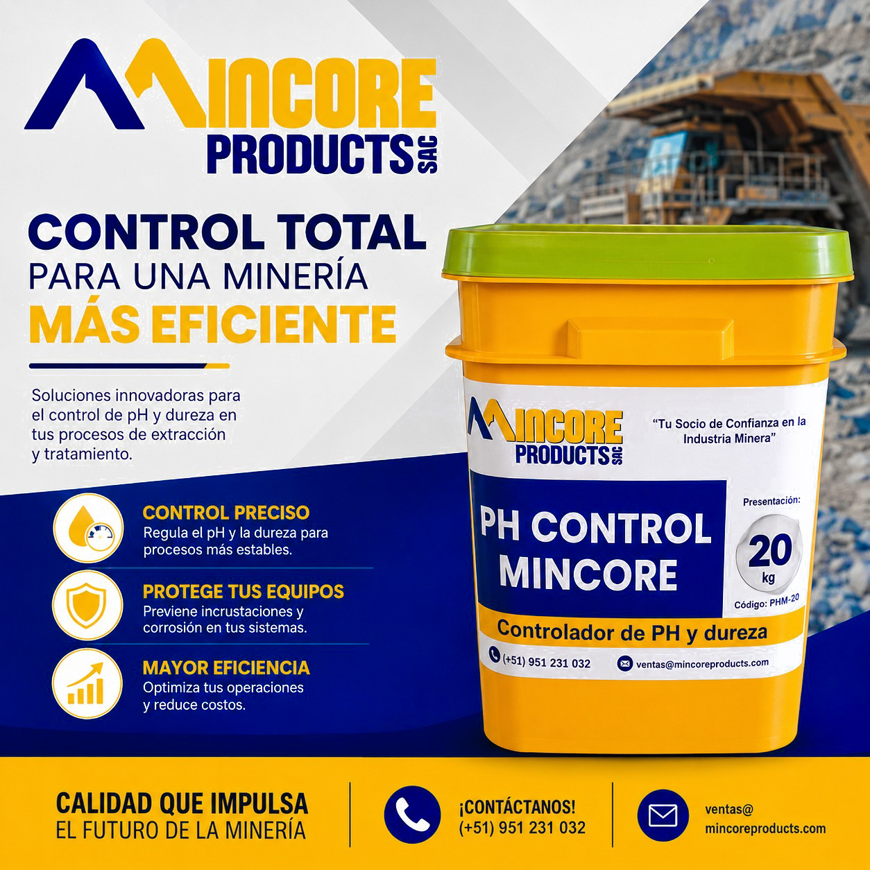 Ph Control Mincore -  Balde 20 kg