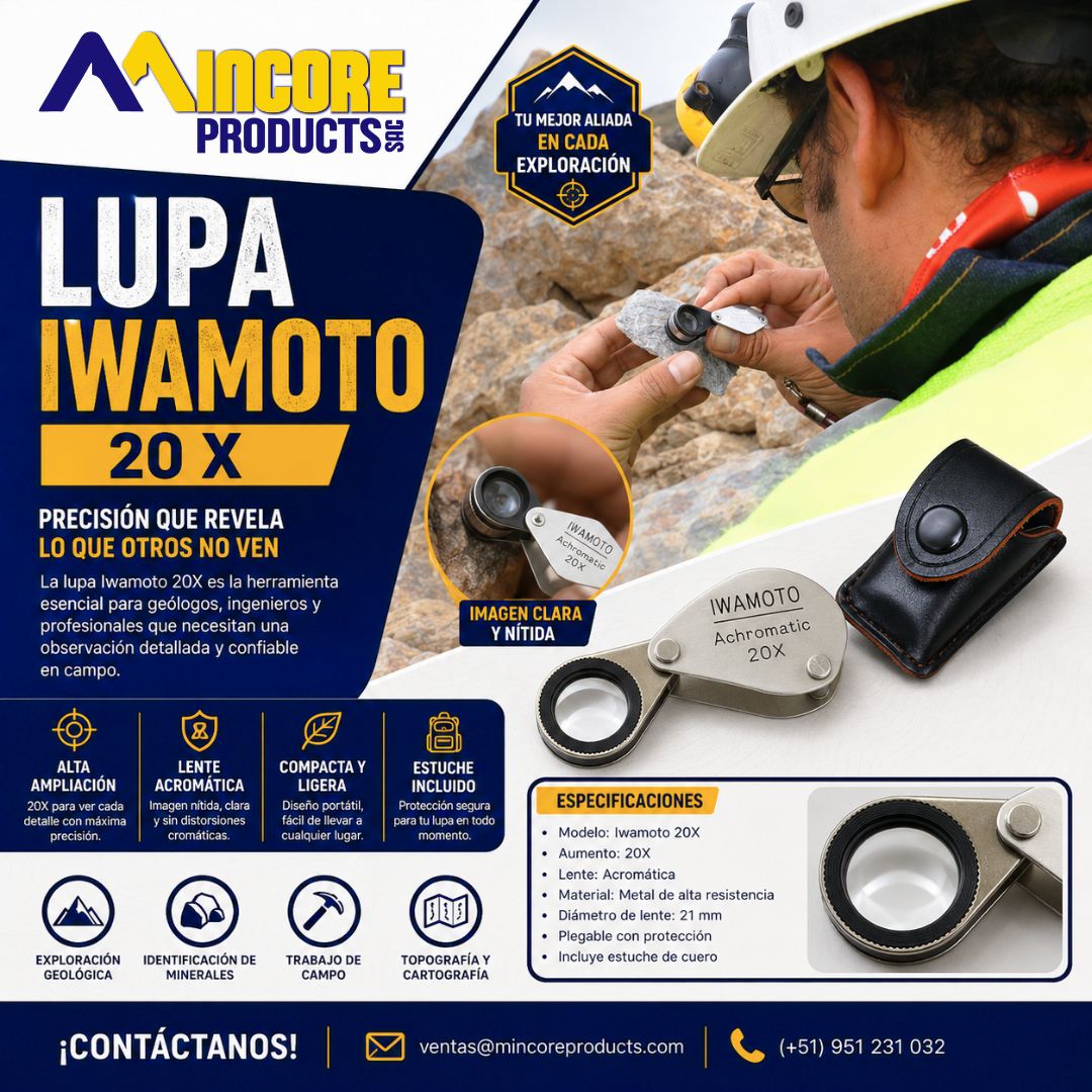 Lupa Geológica Iwamoto 10X / 20X