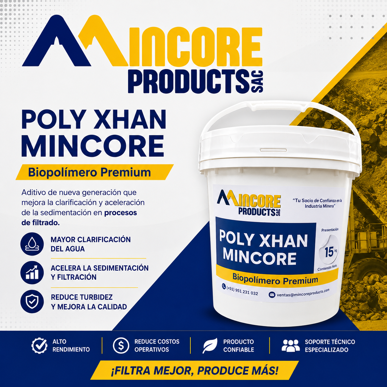 Poly Xhan Mincore -  Balde 15 kg