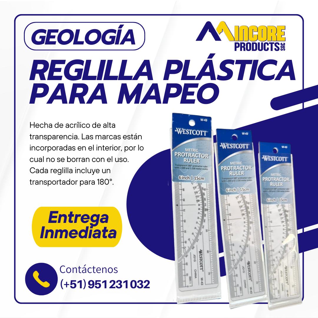 Reglilla Plástica para Mapeo Geológico