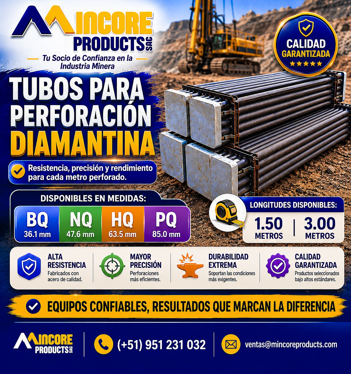 Tubos para Perforación Diamantina