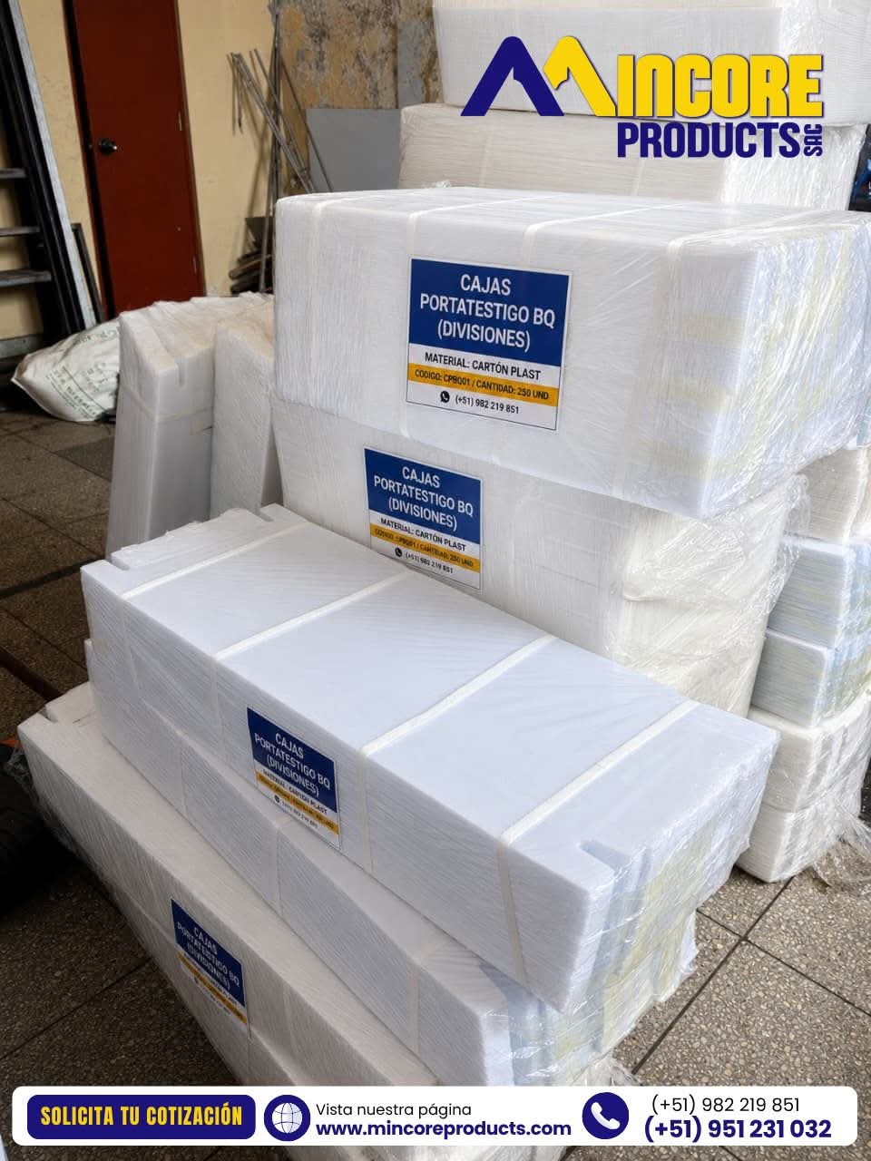 𝗗𝗘𝗦𝗣𝗔𝗖𝗛𝗢 : 𝗖𝗔𝗝𝗔𝗦 𝗣𝗢𝗥𝗧𝗔 𝗧𝗘𝗦𝗧𝗜𝗚𝗢 𝗠𝗢𝗗𝗘𝗟𝗢 𝗕𝗤 // Material: Cartón Plast